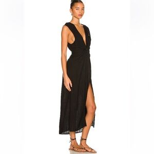 L SPACE Beach Cover-up Dress black. Size Medium